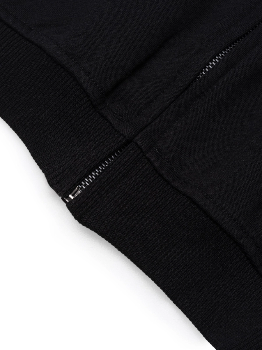 Мини-худи на молнии с мехом ABC, цвет: Черный, 00-182 купить онлайн