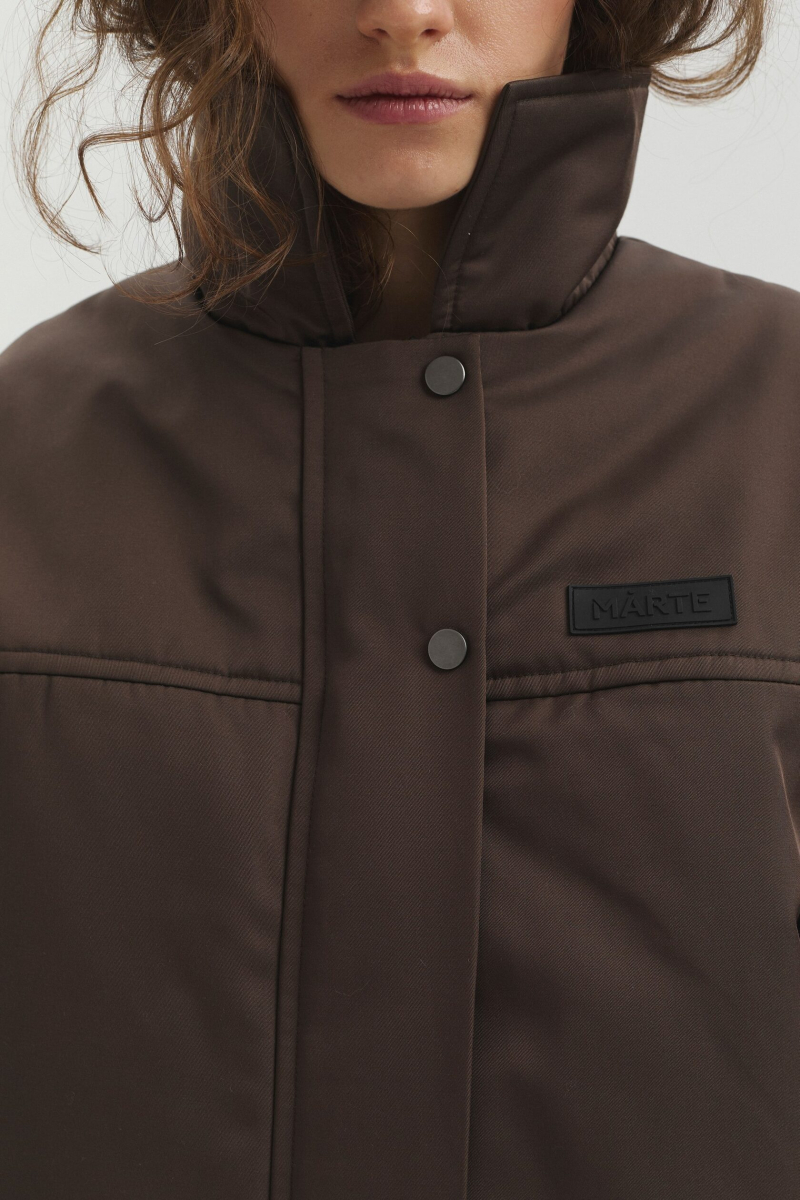 Бомбер укороченный marte, цвет: коричневый,  купить онлайн