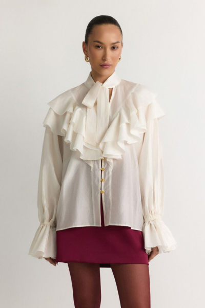 Блуза с воланами