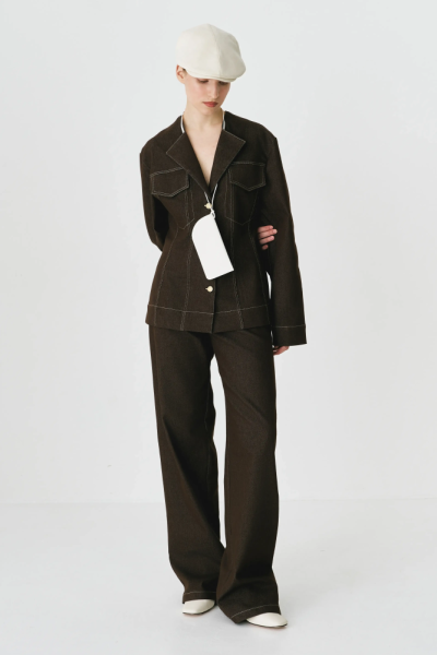 Джинсы из сырого денима