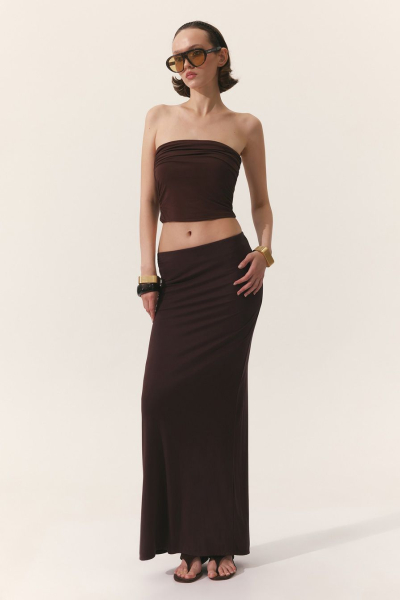 Топ из смесовой вискозы TOPTOP, цвет: коричневый, TT.024.17541.700 купить онлайн
