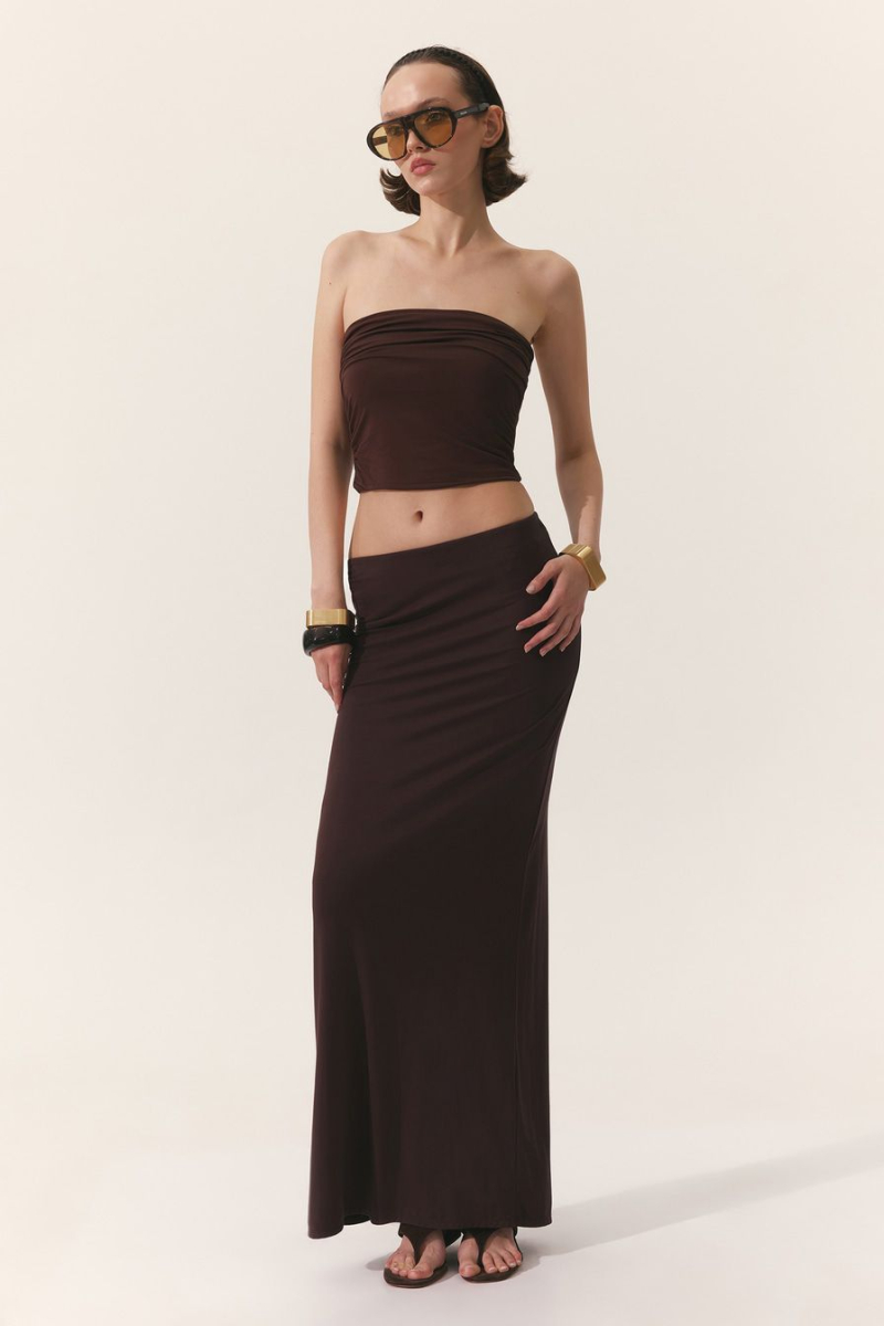 Топ из смесовой вискозы TOPTOP, цвет: коричневый, TT.024.17541.700 купить онлайн