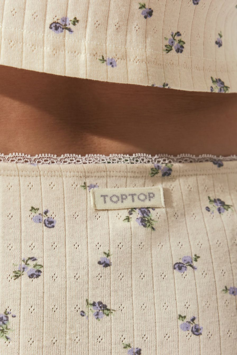 Юбка с цветочным принтом TOPTOP, цвет: молочный с принтом, TT.071.19092.121 купить онлайн