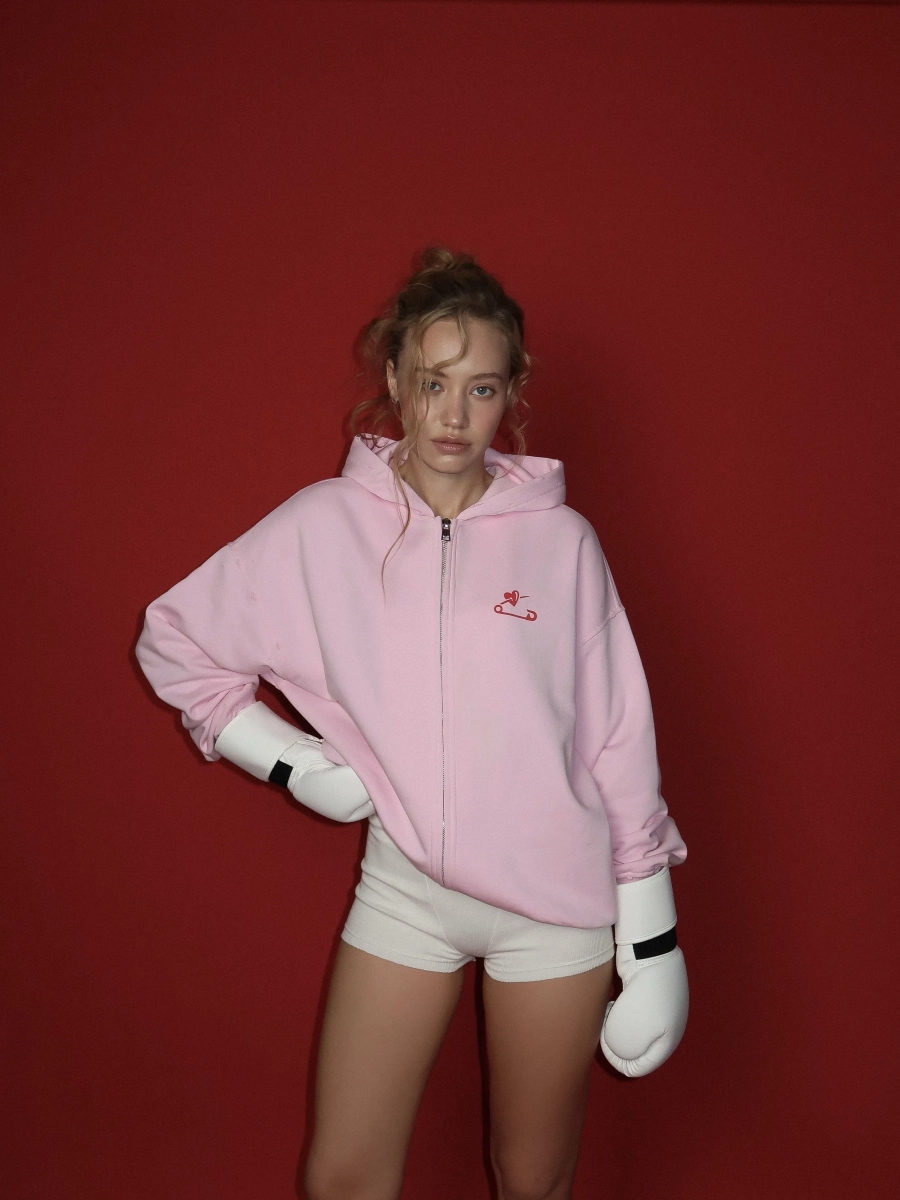 Худи на молнии MIARTLAND, цвет: розовый НФ-00000854 | новая женская коллекция купить онлайн
