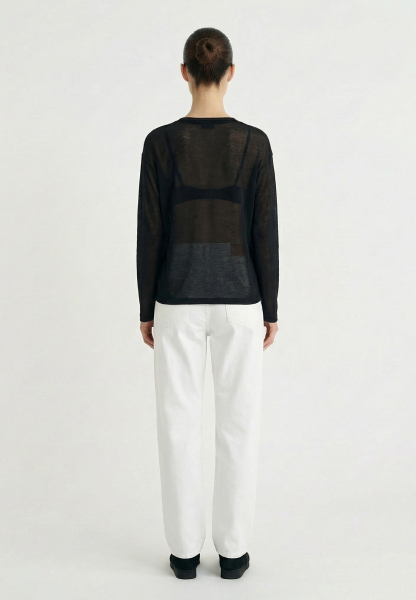 Лонгслив из трикотажа прямого силуэта REFERT, цвет: Черный, 14-3051/1-2511 купить онлайн