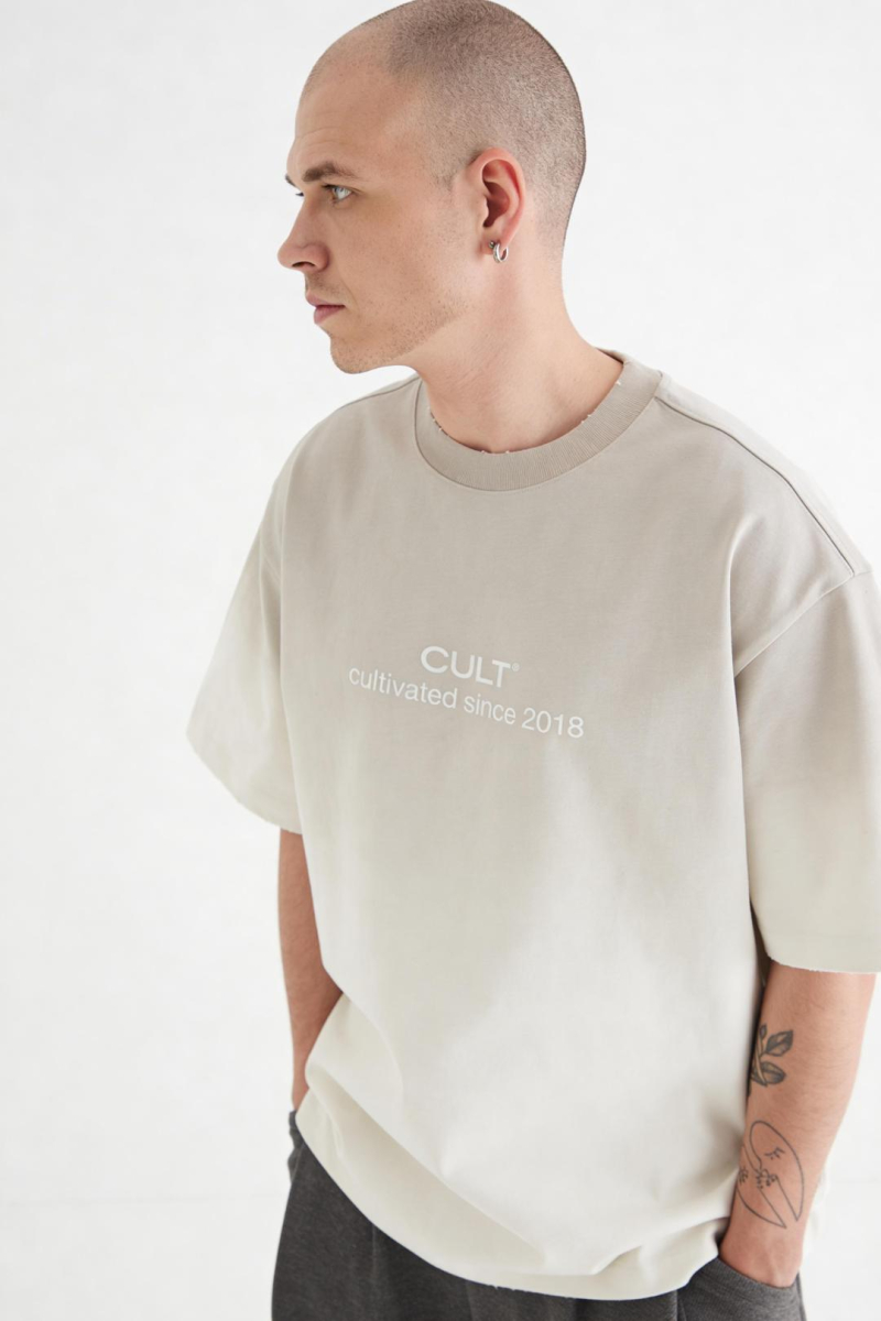 Футболка «Камень» CULTBASE, цвет: серый,  купить онлайн