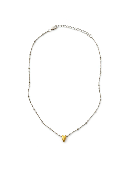 Серебряное колье на цепочке «Валентина полюбила»