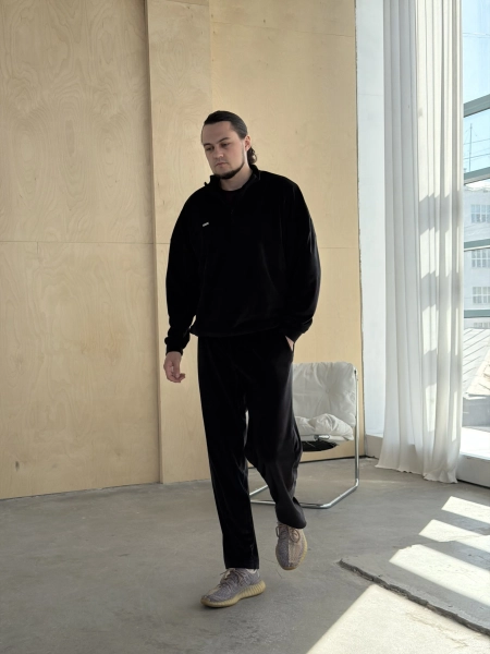 Брюки Велюр мужские GARCHIT, цвет: Черный, GARVelMenBlBr купить онлайн