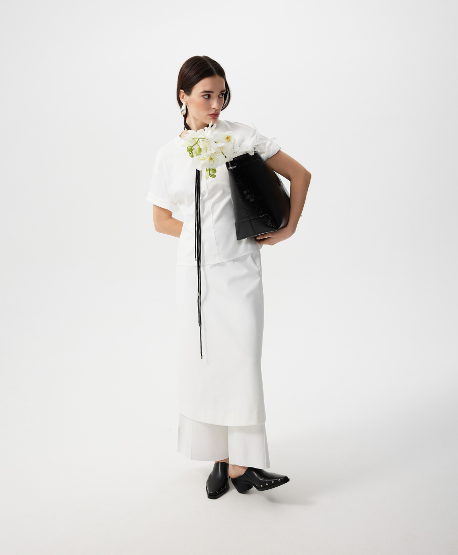 Футболка приталенного силуэта GLVR, цвет: белый, 126G21GAC1217 купить онлайн