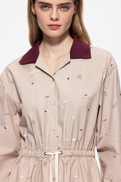 Платье-рубашка с принтом DREAMS BY ALENA AKHMADULLINA, цвет: бежевый, 126102070204418/219000 купить онлайн