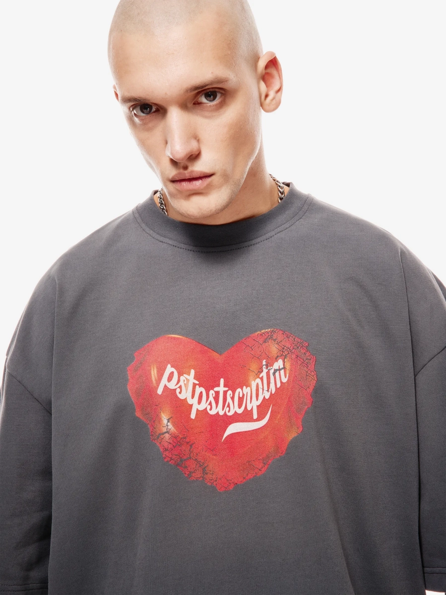 Футболка оверсайз с принтом p.p.s., цвет: серый, 1039.01.00.GRY купить онлайн