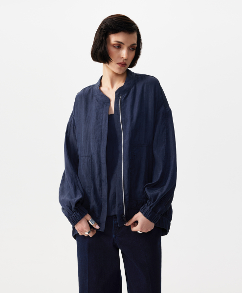 Бомбер оверсайз GLVR, цвет: Черный, 126G23GAC2003 купить онлайн