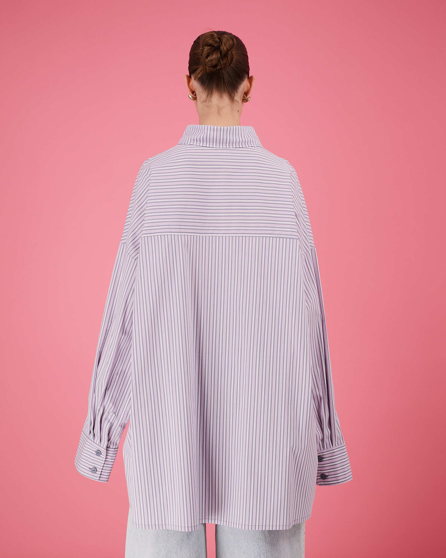 Рубашка макси оверсайз #33 TABOO, цвет: серый, Rub33 купить онлайн