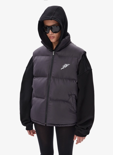 Жилет с объемным силуэтом F | ABLE, цвет: серый, VST-FBL-STBLNW-GRPHT купить онлайн