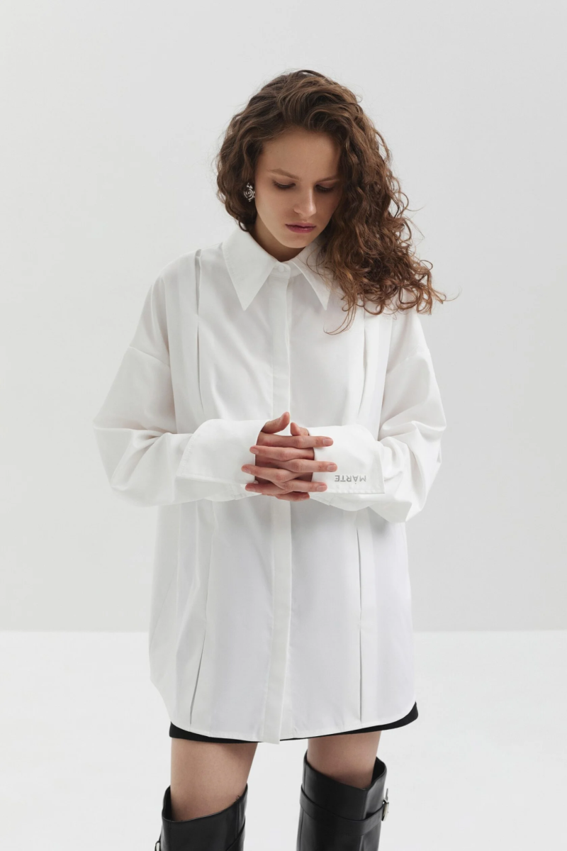 Рубашка с акцентными деталями