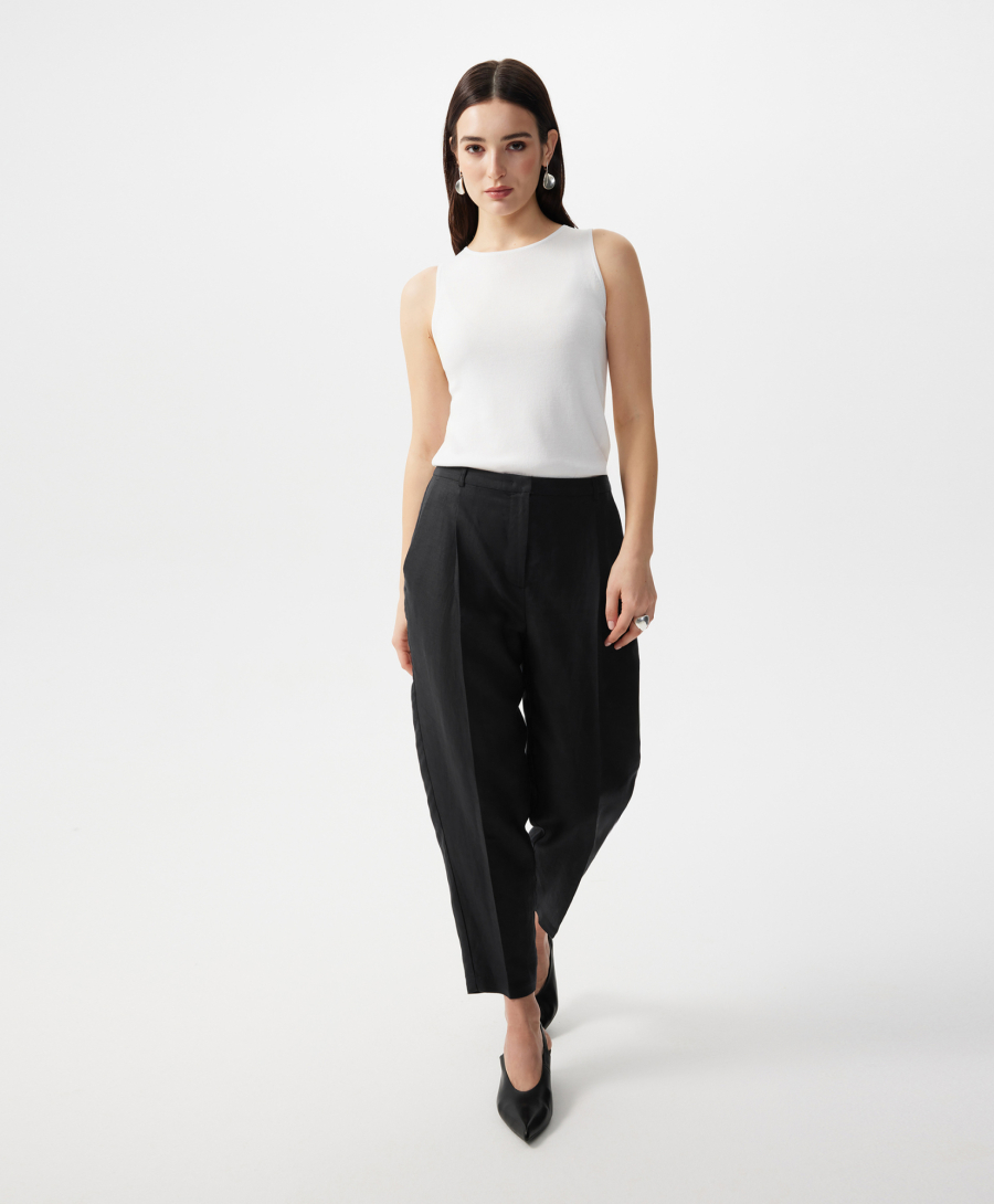 Брюки средней посадки зауженные к низу