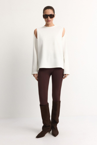 Лонгслив из смесового хлопка TOPTOP, цвет: белый, TT.025.12361.101 купить онлайн