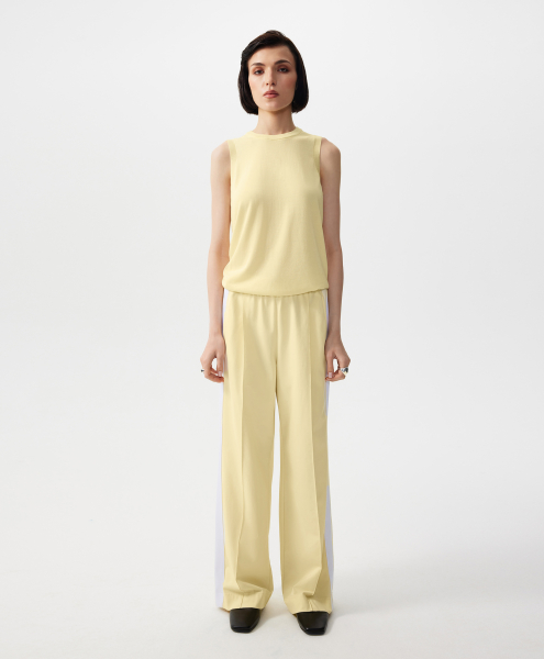 Топ полуприлегающего силуэта вязаный GLVR, цвет: Желтый, 126G24GAC3809 купить онлайн