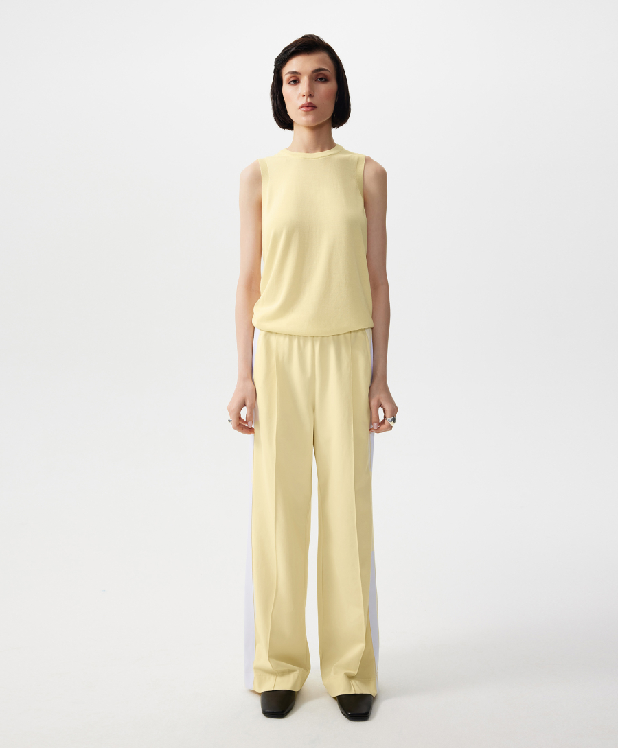 Топ полуприлегающего силуэта вязаный GLVR, цвет: Желтый, 126G24GAC3809 купить онлайн