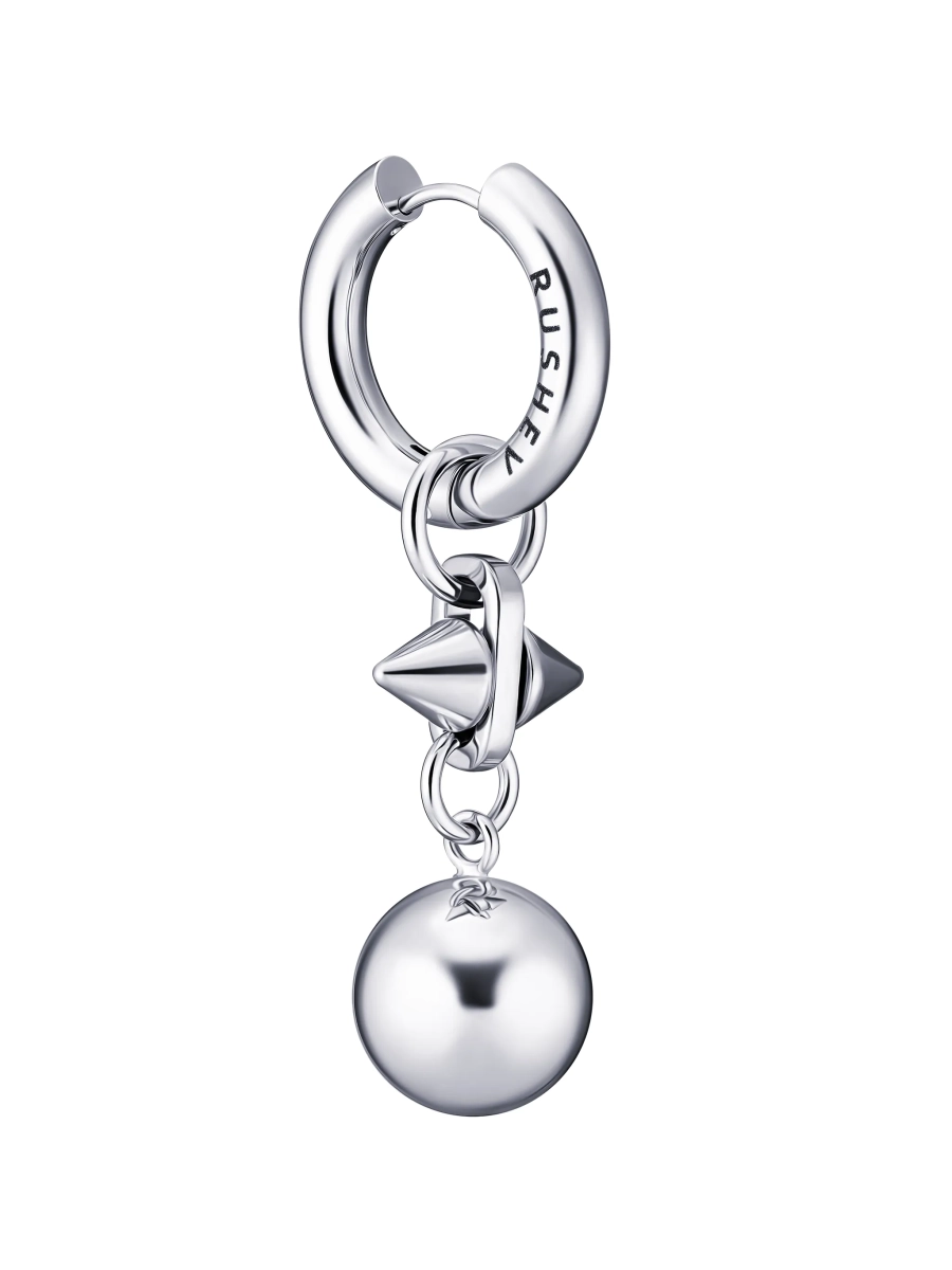 Моносерьга шар RUSHEV, цвет: Серебряный RSHV_N25_MN2 | новая мужская коллекция купить онлайн