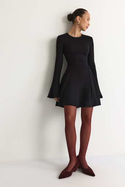 Платье из смесового района TOPTOP, цвет: Черный, TT.010.15096.901 купить онлайн