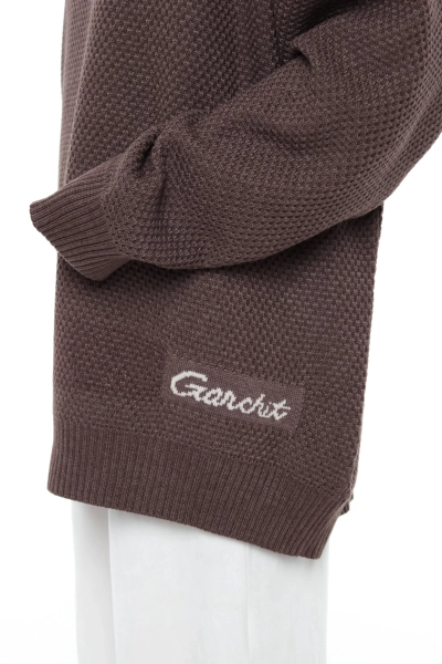 Худи вязаное GARCHIT, цвет: коричневый, GARVyazHudKor купить онлайн Худи вязаное GARCHIT, цвет: коричневый, GARVyazHudKor купить онлайн