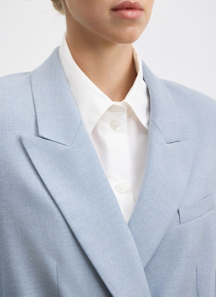 Жакет двубортный ALL WE NEED, цвет: голубой,  купить онлайн