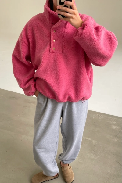 Анорак плюшевый Erist store, цвет: розовый, НФ-00003301 купить онлайн