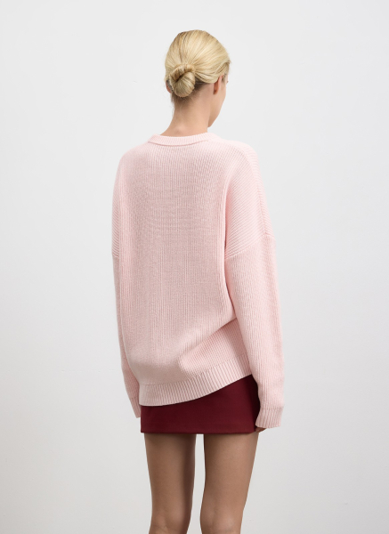 Джемпер из хлопка ALL WE NEED, цвет: розовый,  купить онлайн