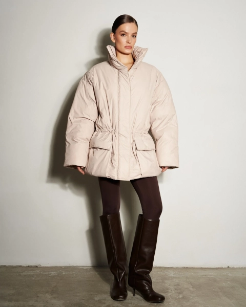 Куртка Парка YONSRU, цвет: бежевый,  купить онлайн