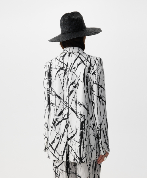 Пиджак силуэта умеренный оверсайз GLVR, цвет: белый, 126G21GAC4810 купить онлайн