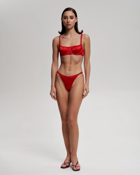 Лиф атласный YONSRU, цвет: красный YO-754 купить онлайн