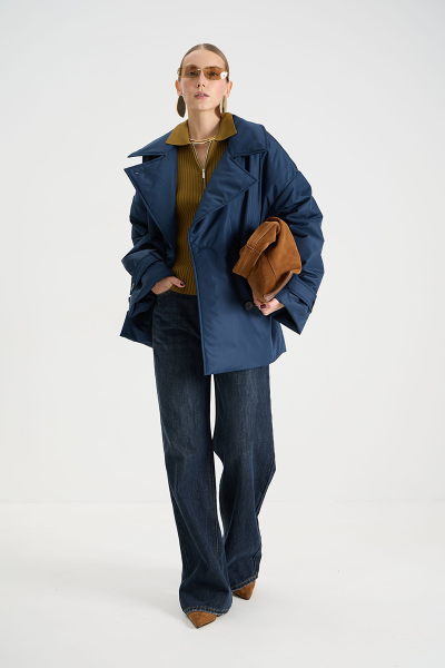 Тренч утепленный MIA AIM, цвет: синий, MIA532 купить онлайн