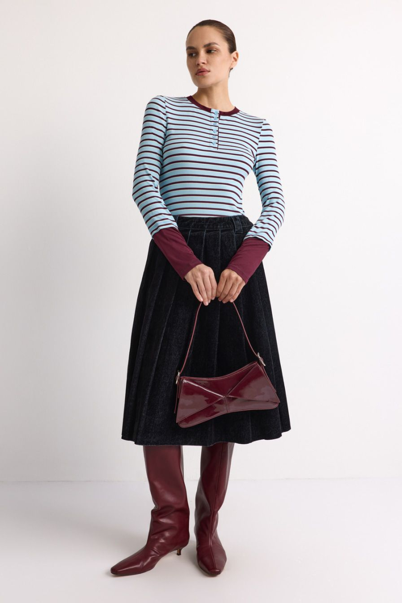 Лонгслив из смесовой вискозы TOPTOP, цвет: голубой, TT.025.18745.601 купить онлайн