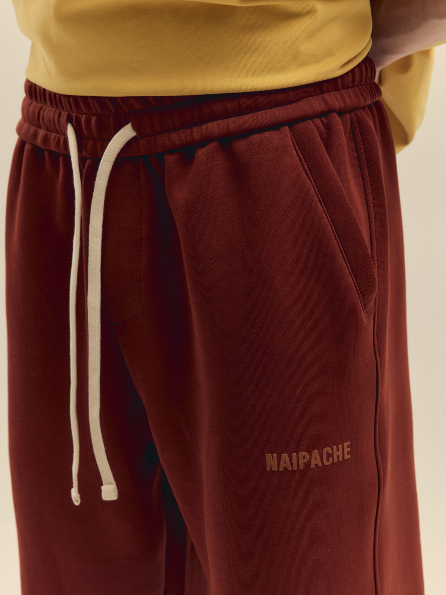 Брюки прямого кроя NAIPACHE, цвет: Бордовый,  купить онлайн