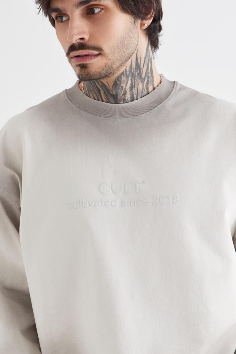 Лонгслив «Камень» CULTBASE, цвет: серый,  купить онлайн