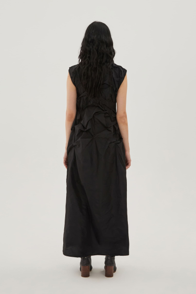 Платье мятое UNKE, цвет: Черный, 2601D008P_BL купить онлайн