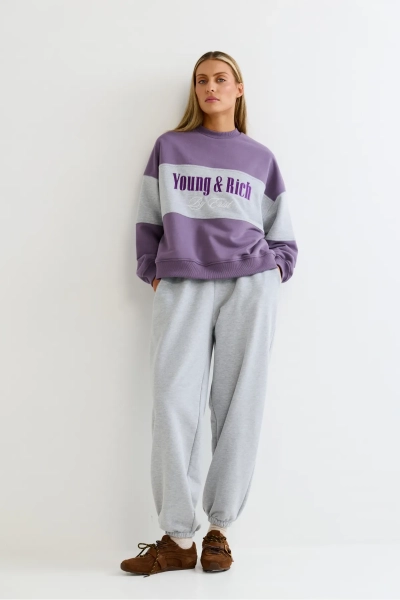 Свитшот в контрастных цветах Erist store, цвет: фиолетовый, НФ-00003173 купить онлайн