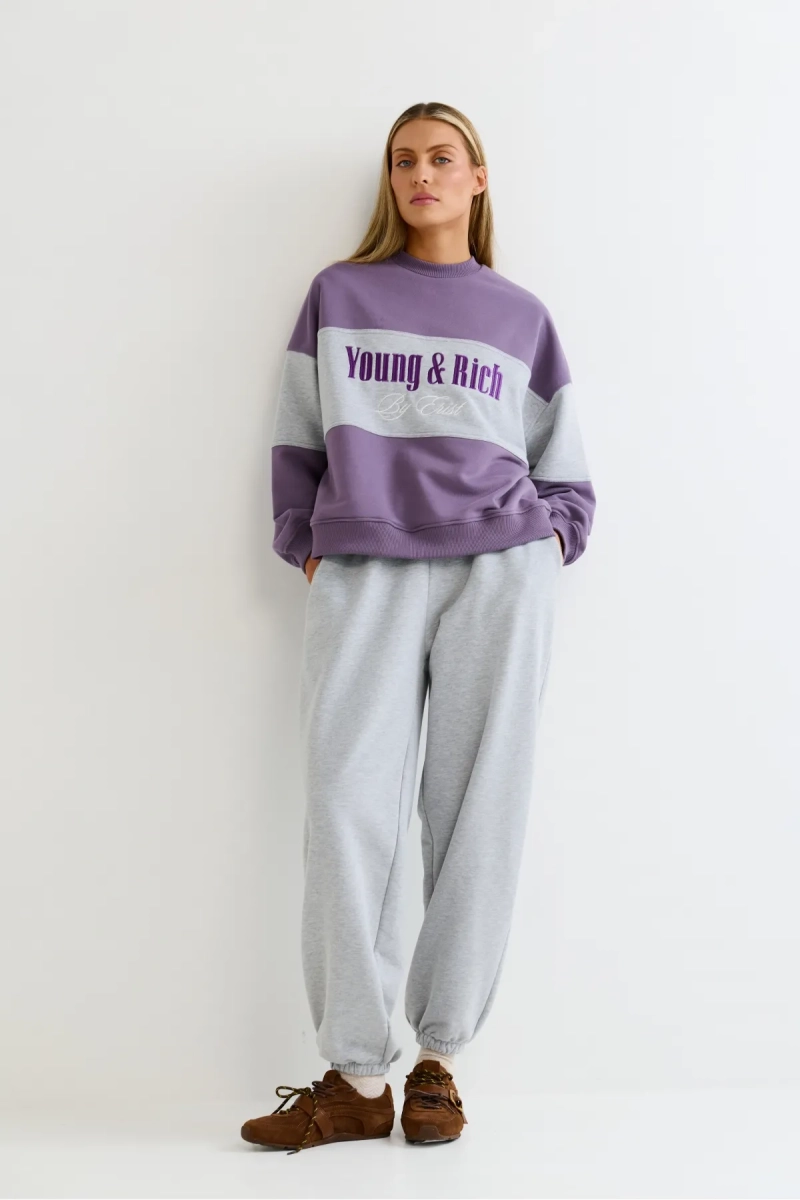 Свитшот в контрастных цветах Erist store, цвет: фиолетовый, НФ-00003173 купить онлайн