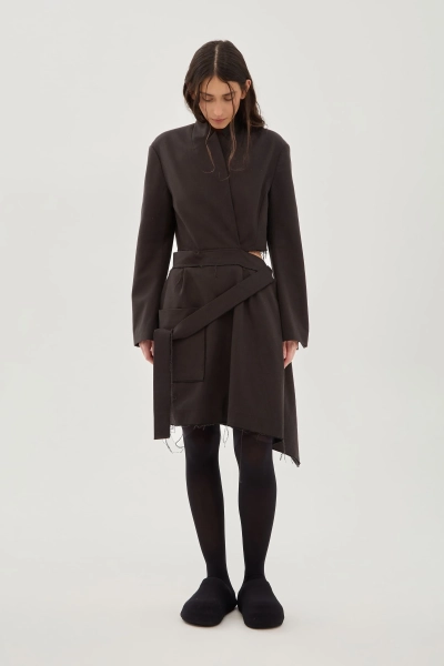 Платье-пиджак с фартуком UNKE, цвет: Черный, 2601D001T_BL купить онлайн