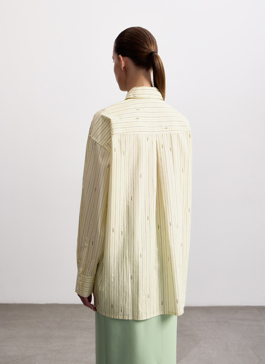 Рубашка из хлопка ALL WE NEED, цвет: Сливочный, 2603W1336-88 купить онлайн