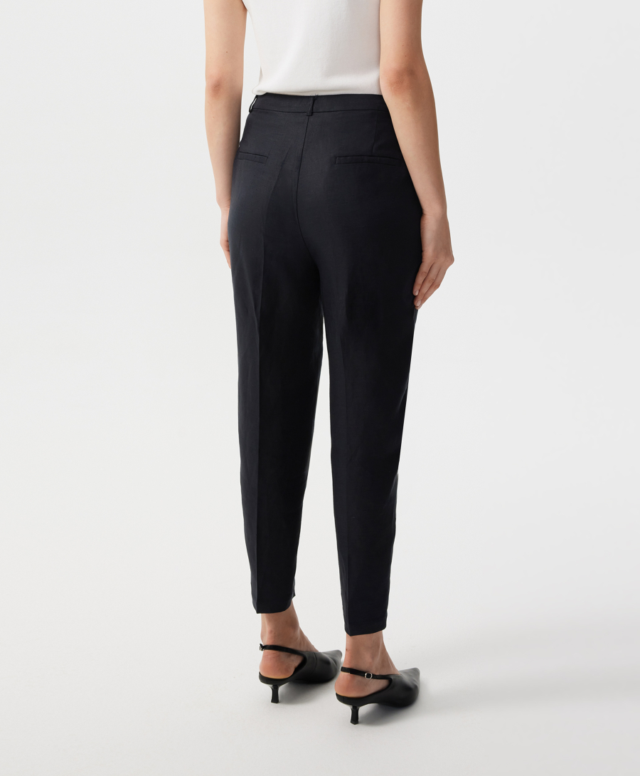 Брюки средней посадки зауженные к низу GLVR, цвет: Черный, 126G21GAC6325 купить онлайн