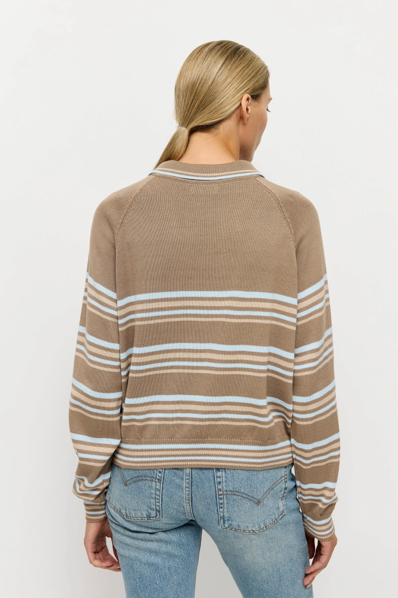 Поло в полоску из хлопка AROUND, цвет: мультиколор, 219_125CA02 купить онлайн