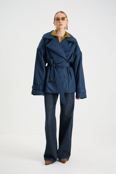 Тренч утепленный MIA AIM, цвет: синий, MIA532 купить онлайн