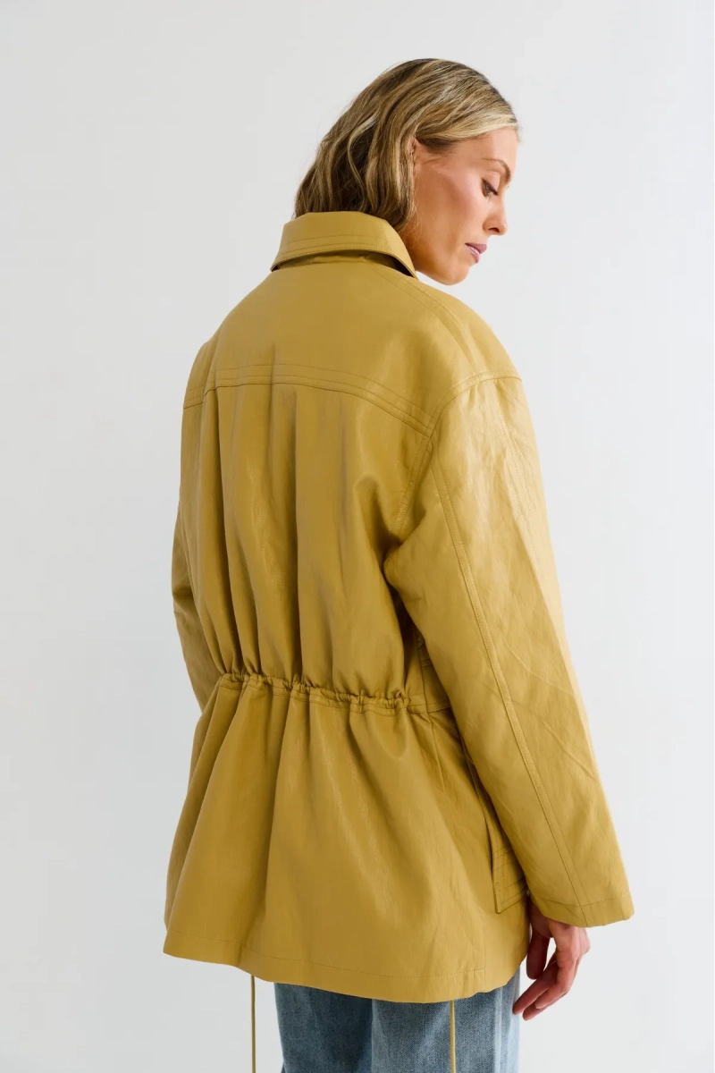 Утепленная парка из экокожи Erist store, цвет: Желтый, НФ-00003166 купить онлайн