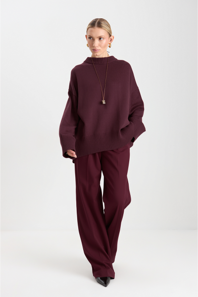Джемпер оверсайз MIA AIM, цвет: Бордовый, MIA593 купить онлайн