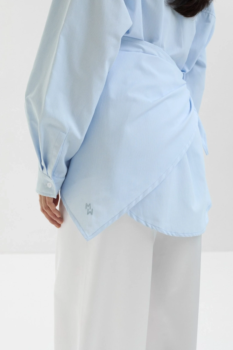 Рубашка с косынкой marte, цвет: голубой,  купить онлайн