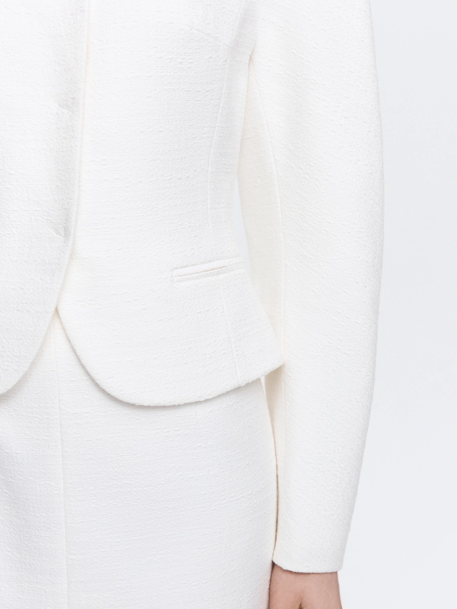 Жакет из твида ANNA PEKUN, цвет: белый, 10.2637.100 купить онлайн