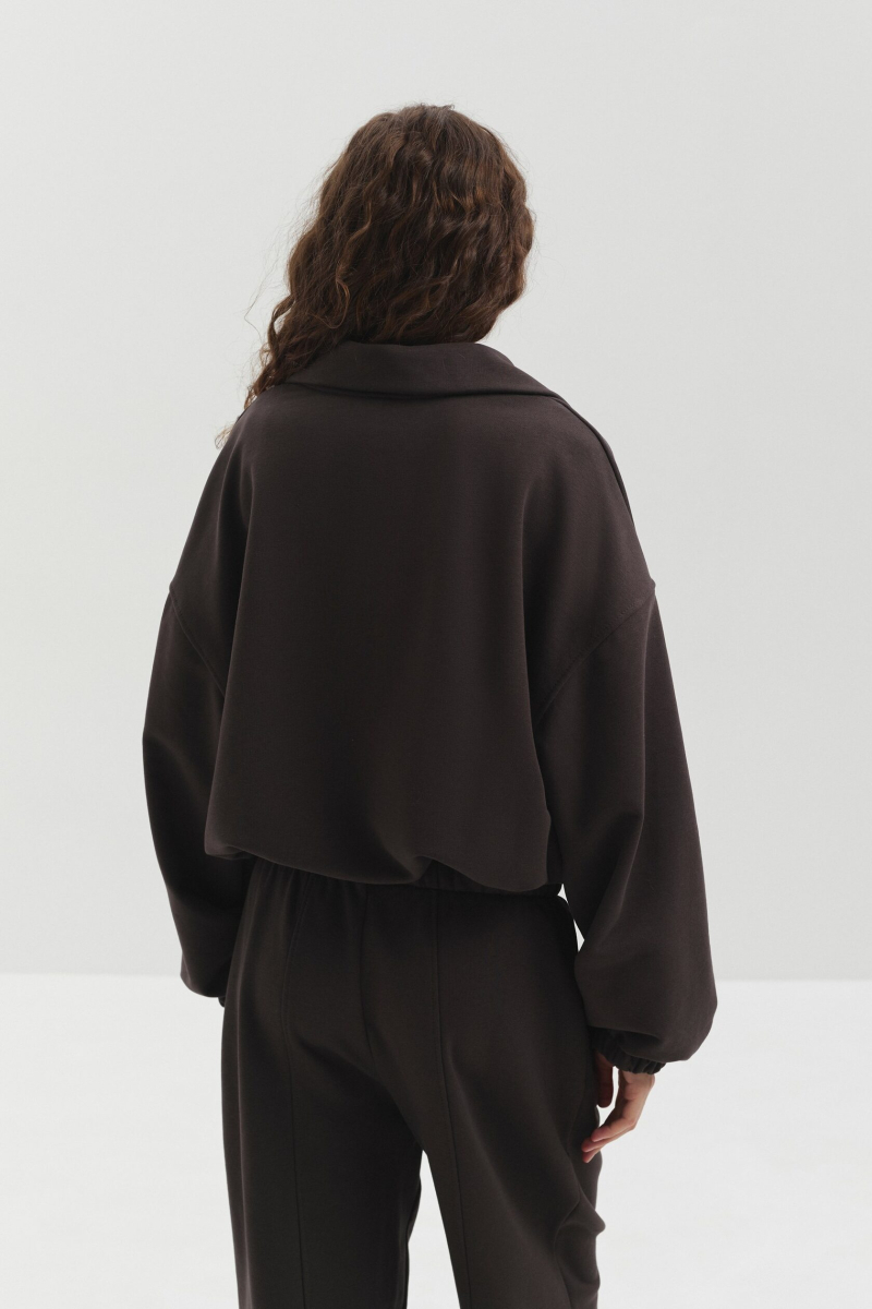 Свитшот из футера marte, цвет: коричневый,  купить онлайн