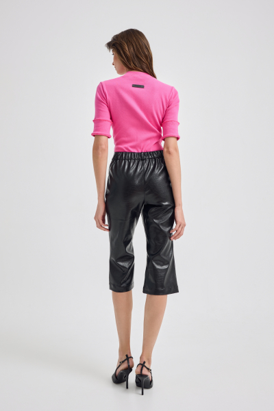 Капри клеш из экокожи Shtripling, цвет: Черный, SHPNT011BLK купить онлайн